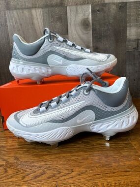 Nike Alpha Huarache Elite 4 Wolf Grey Baseball Cleats DJ6521-012 Men's Size